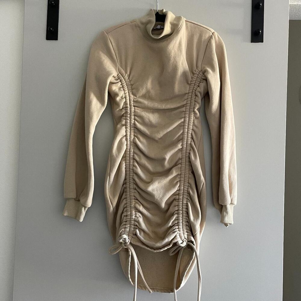 Long Sleeve Tan Dress